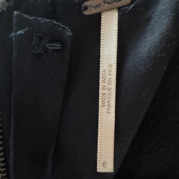 Free People Soho Studded Black Sleeveless Mini Dress Womens Size 6 Black Gold - Picture 7 of 8